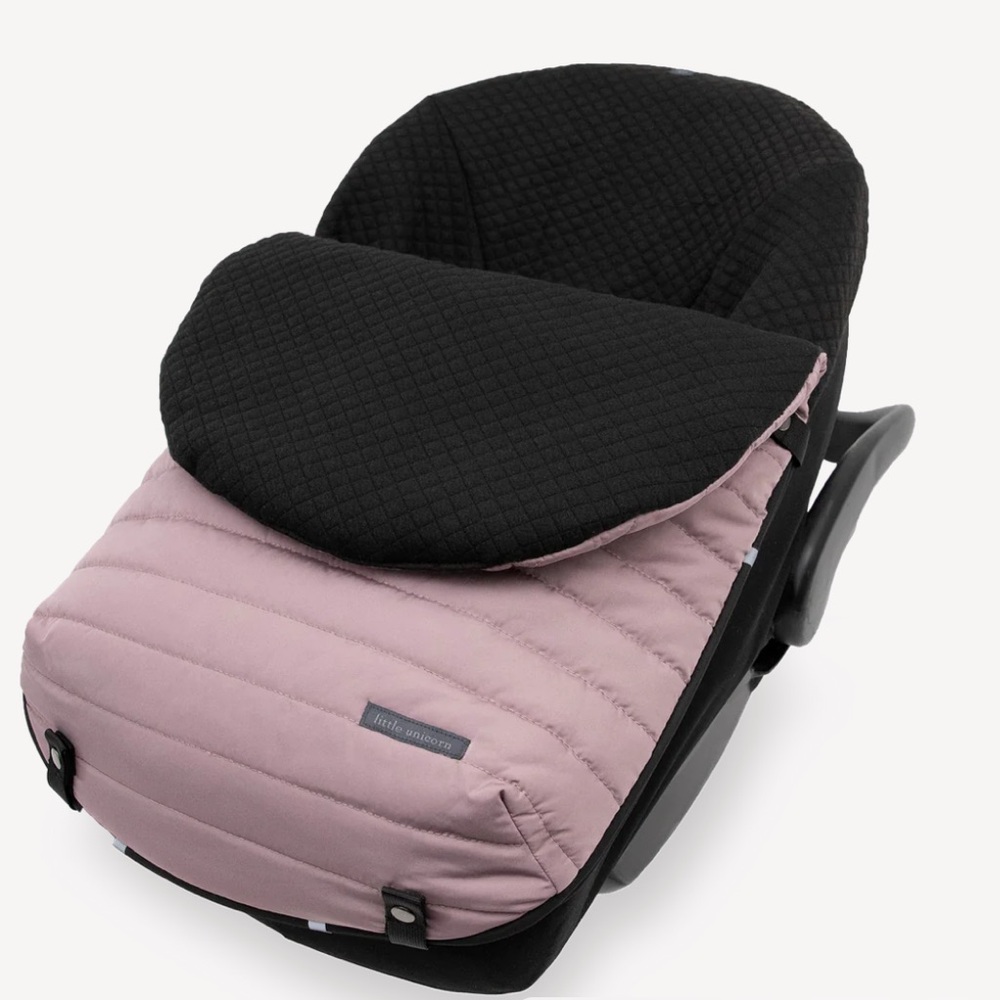 Little Unicorn Car Seat Mauve Pink Footmuff • NIB • w/ Cover